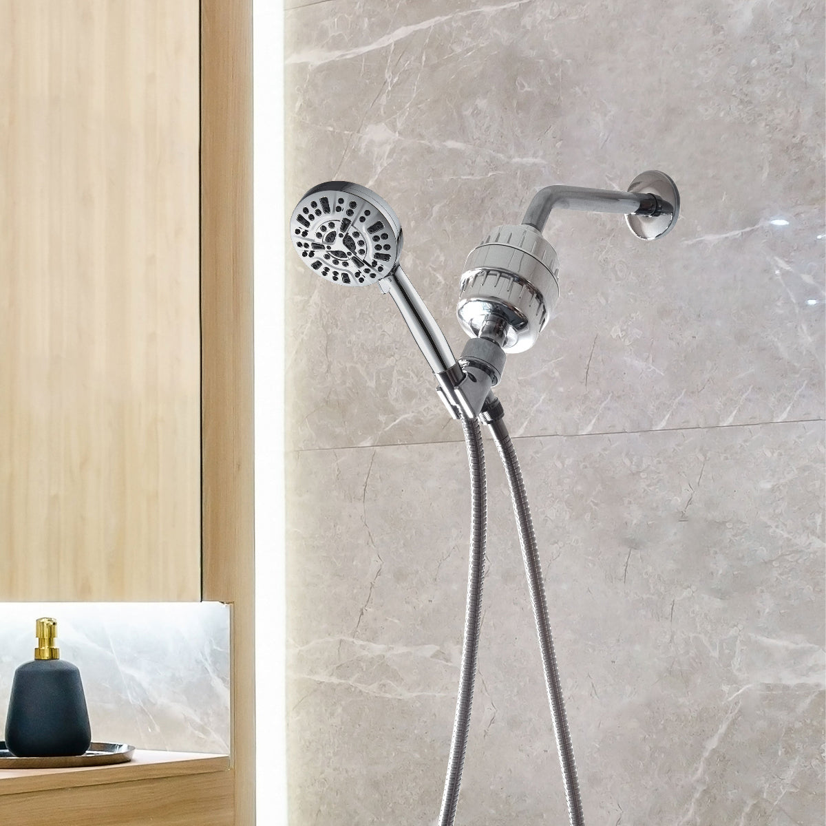 Luxe 10 Mode Mode Showerhead Kit Complete Shower Kit