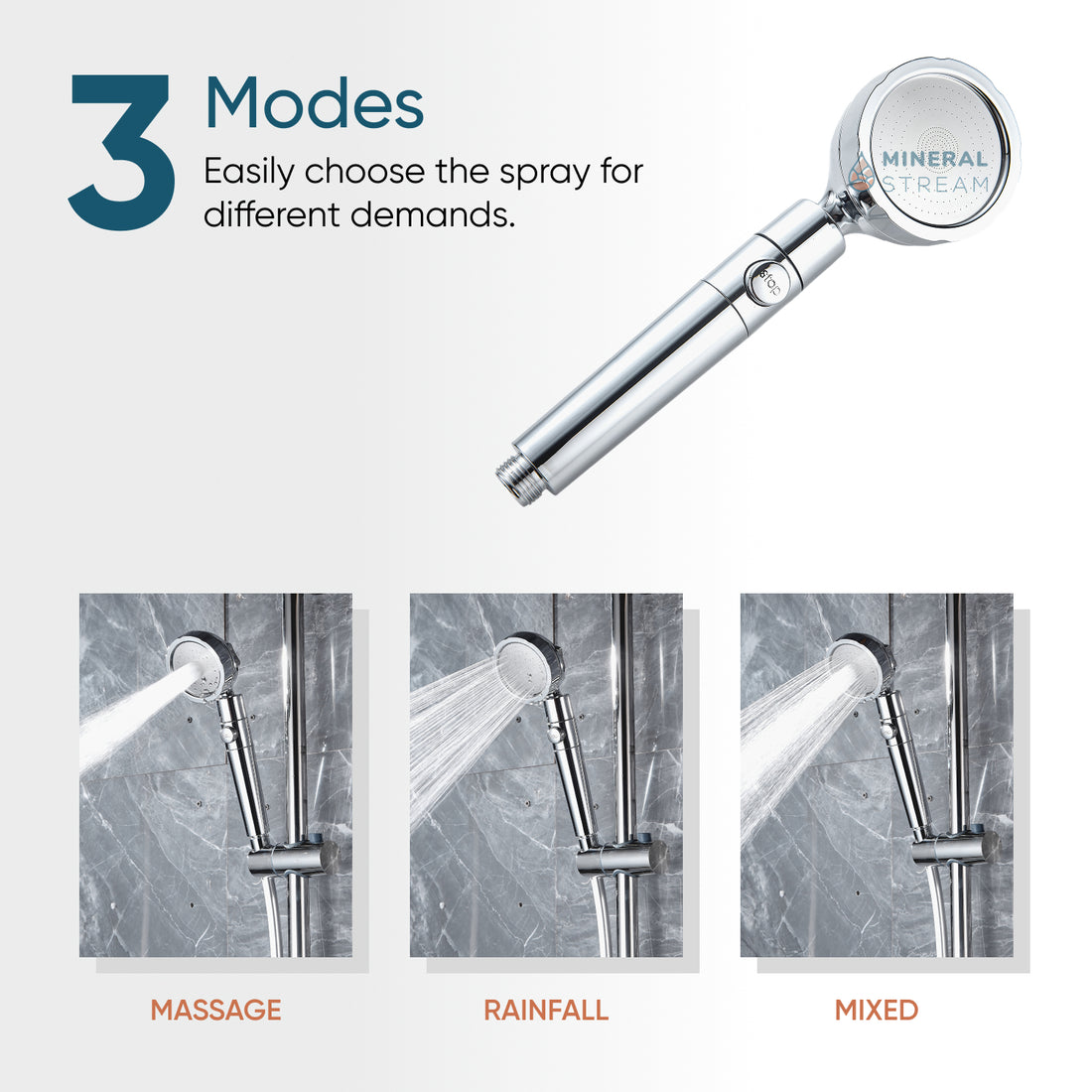 رأس الدش MineralStream™ 3.0 المُرشح