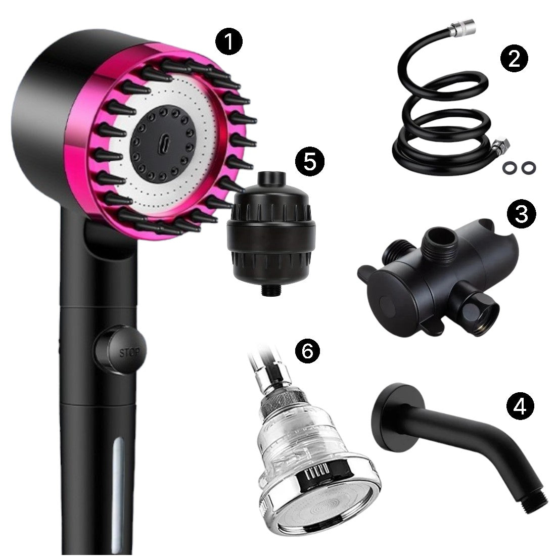 رأس الدش المفلتر للتدليك من مينيرال ستريم