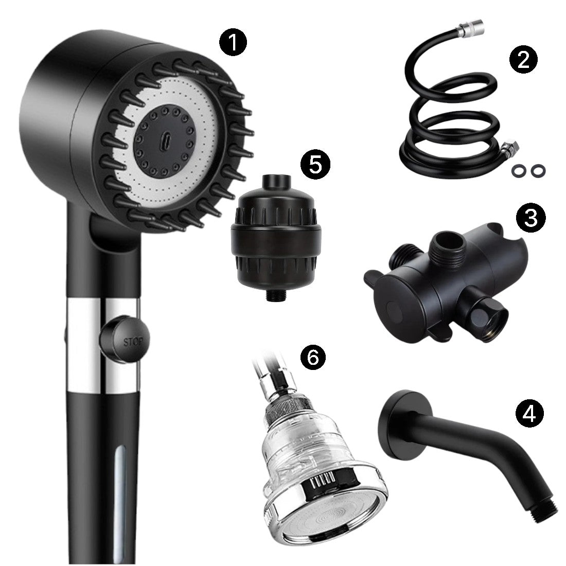 رأس الدش المفلتر للتدليك من مينيرال ستريم