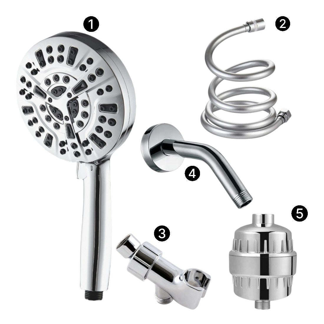 Luxe 10 Mode Mode Showerhead Kit Complete Shower Kit