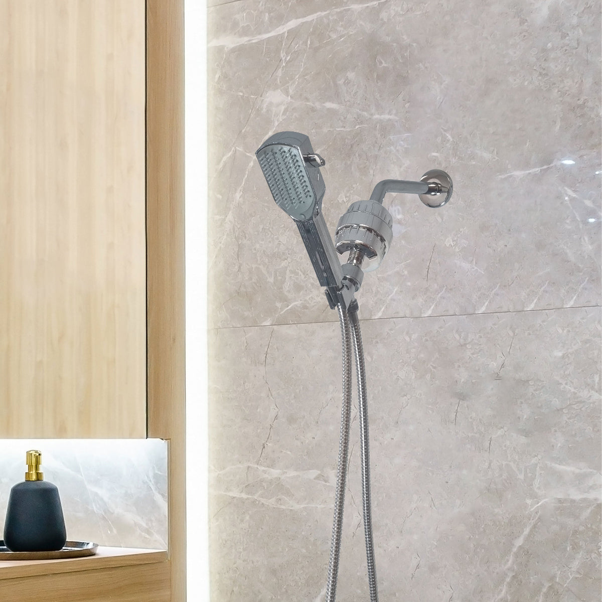 Detangler Comb Comb Showerhead مجموعة دش كاملة