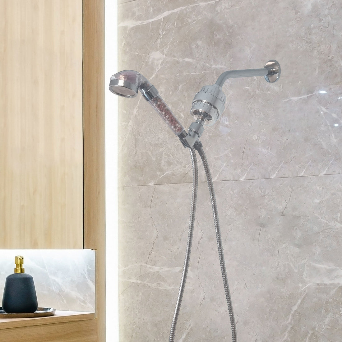 طقم دش كامل برأس دش أيوني LED