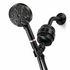 MineralStream Luxe 9 Mode Showerhead Complete Kit in black