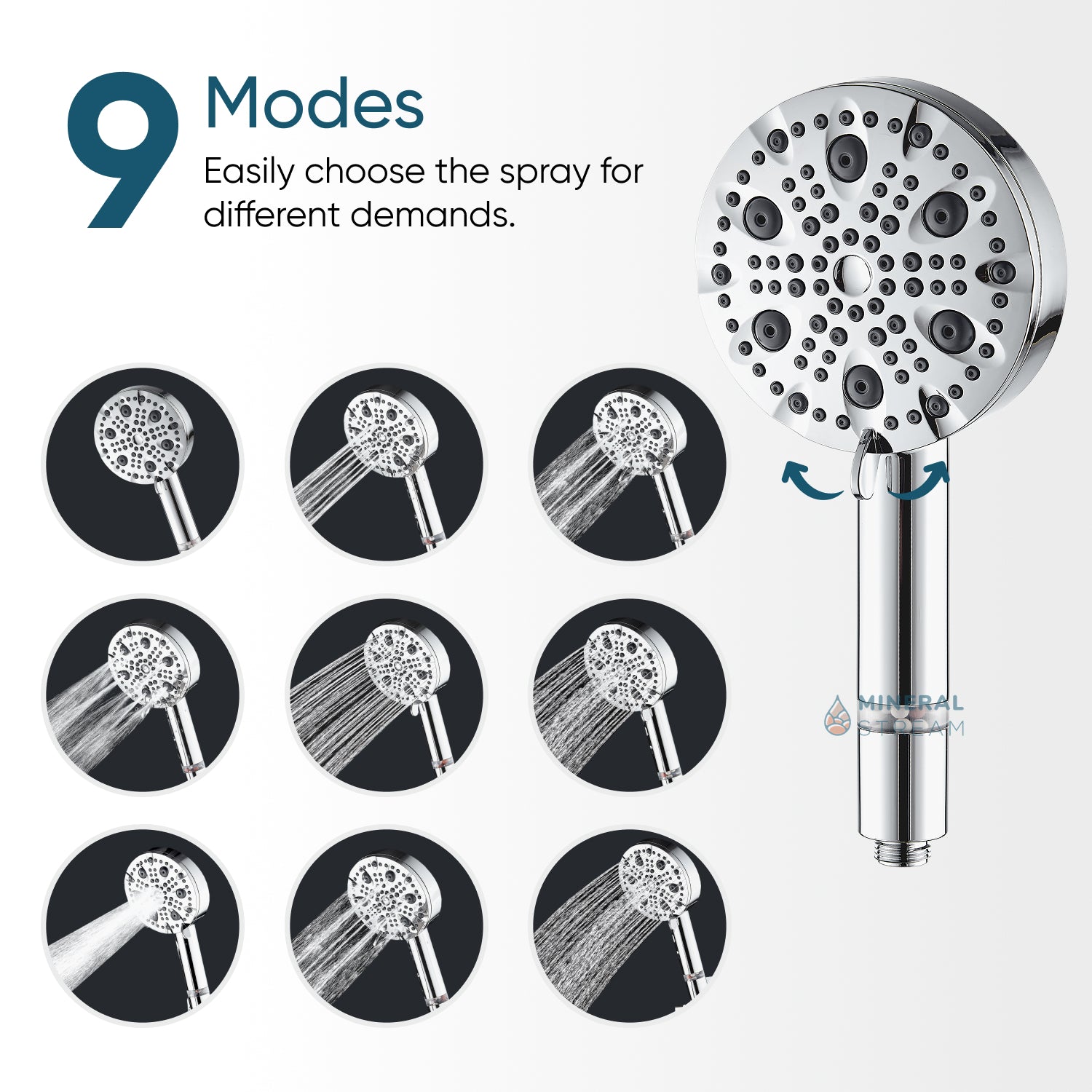 Luxe 9 Mode Mode Shower Duffers Kit